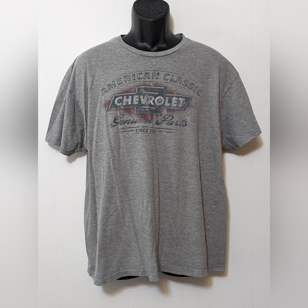 Men's Newport Blue Chevrolet "American Classic" T-Shirt Size XL Gray